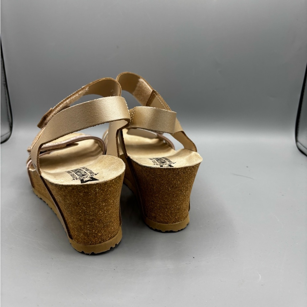 Mephisto Women's Lucia Platinum Perla 653 Wedge Heel Open Toe Slingback Sandals - Picture 3 of 6